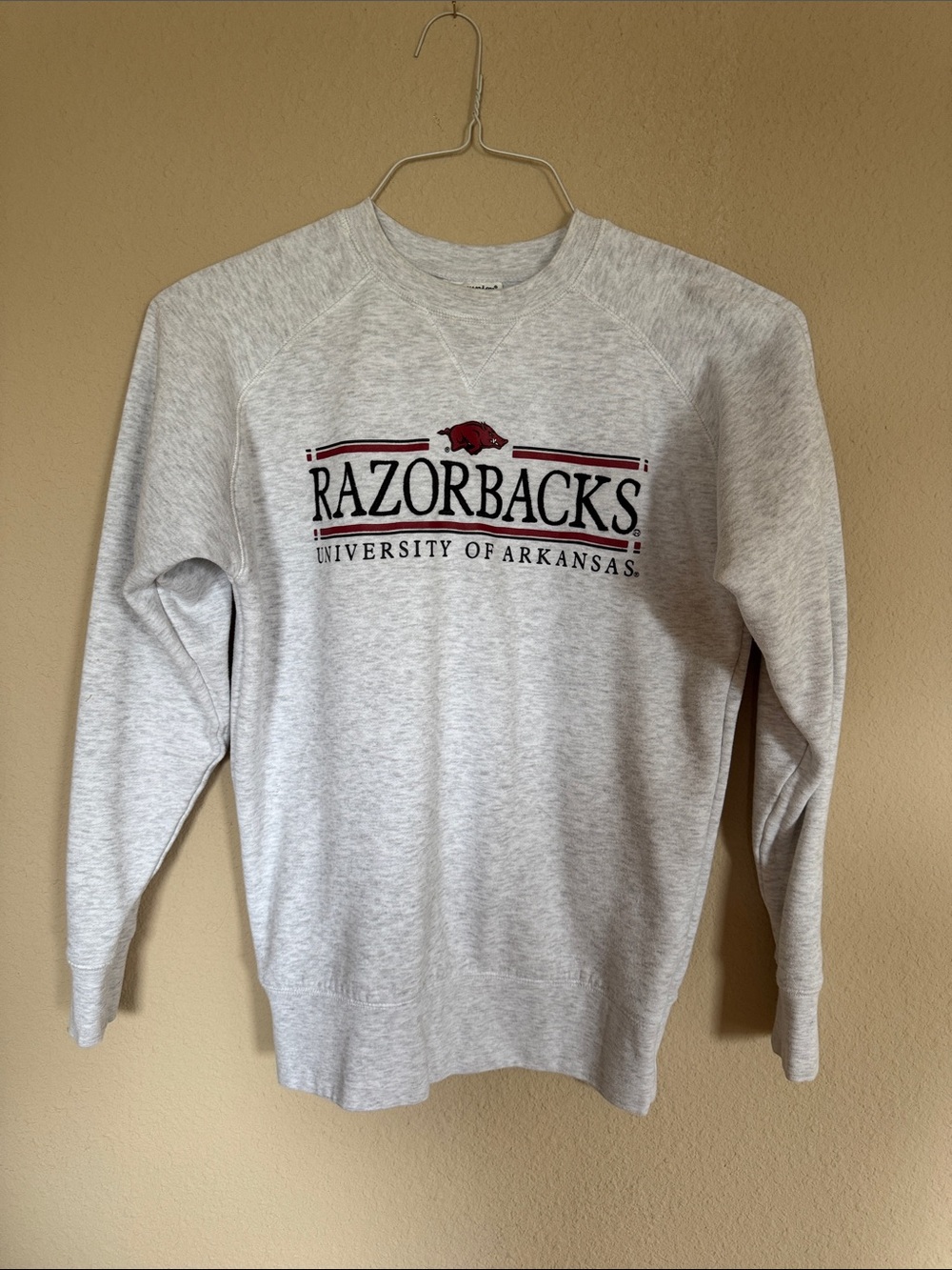 University of Arkansas Razorbacks Grey Crewneck Sweatshirt